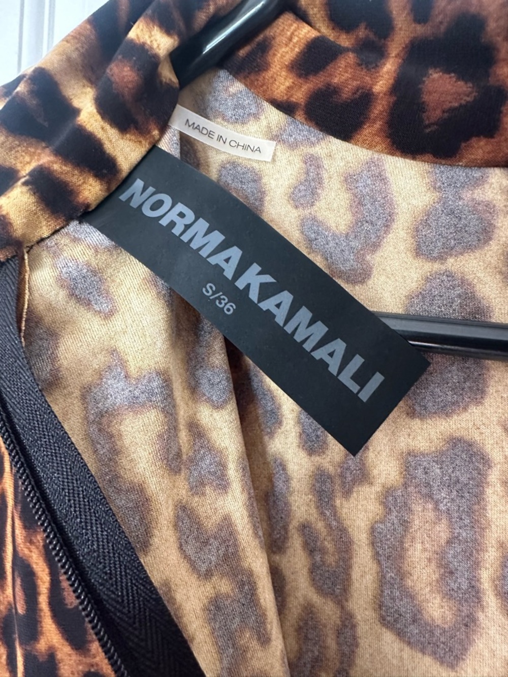 Norma Kamali Leopard-Print Long-Sleeve Midi Dress - Brown/Black - Picture 7 of 16
